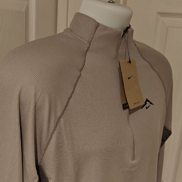 NIKE Trail 1/2 Zip Running Top Large Men's S Gray Dri-Fit FV9994-009 Sweater - Picture 7 of 16